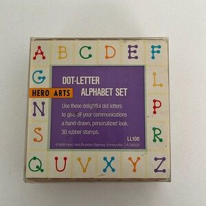 Hero Arts Dot-letter alphabet rubber stamp set